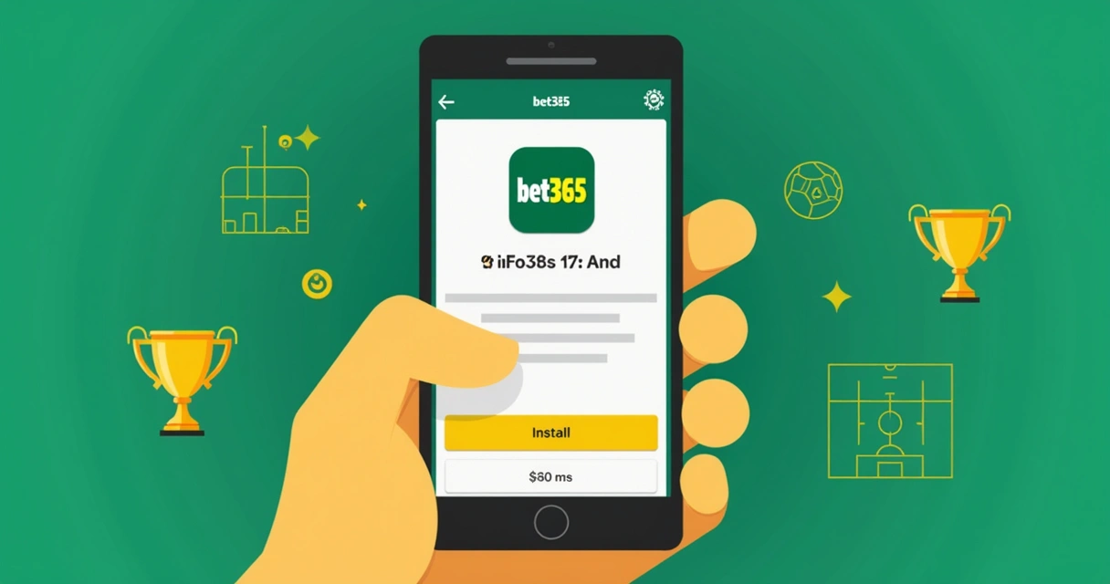 Tela de iPhone mostrando instalação da bet365 na App Store 