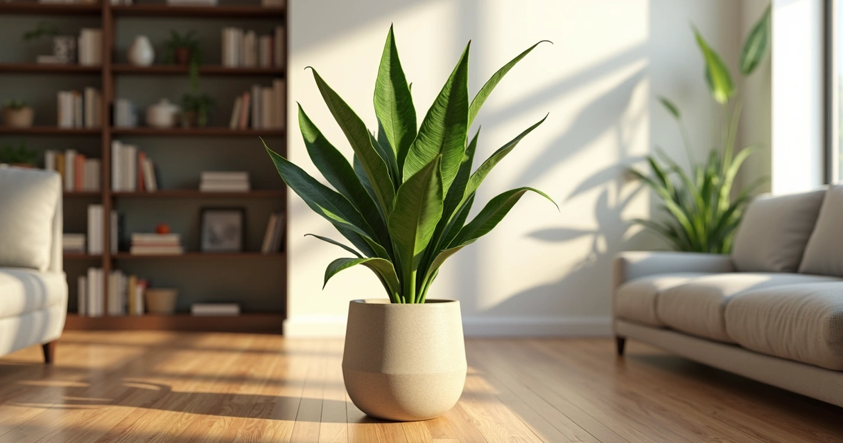 Dracena em vaso decorando sala bem iluminada 