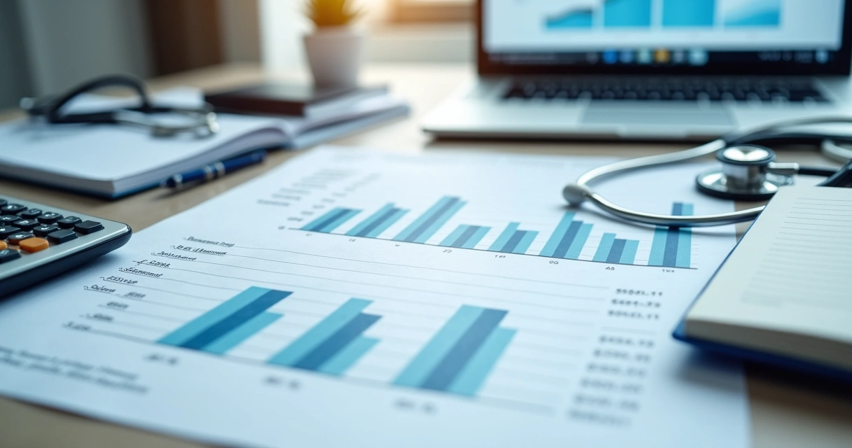 Planilha financeira de consultório com calculadora e relatórios