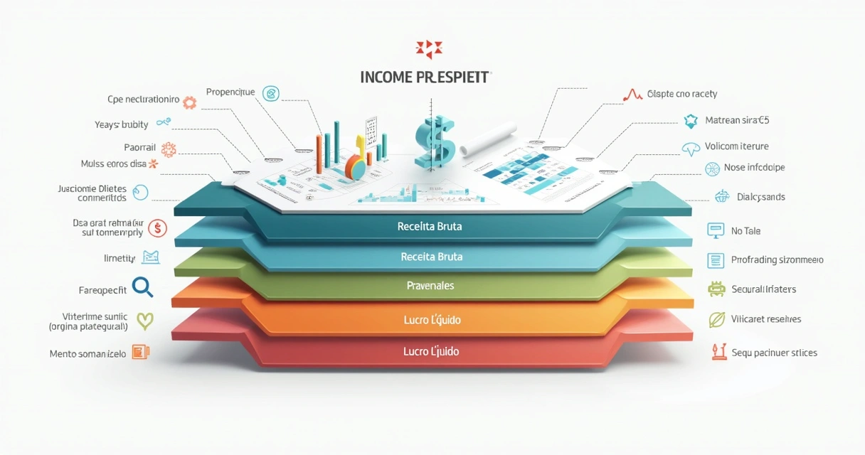 Gráfico representando a estrutura padrão da DRE. 