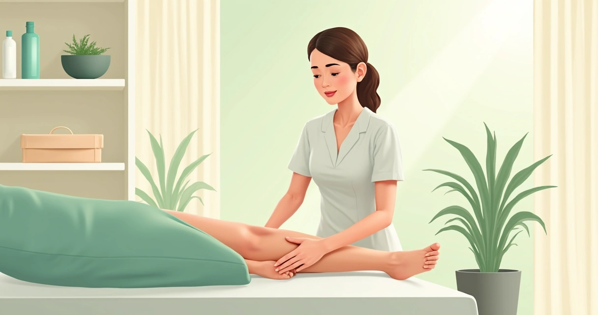 Ilustração de drenagem linfática e melhoria do contorno corporal 