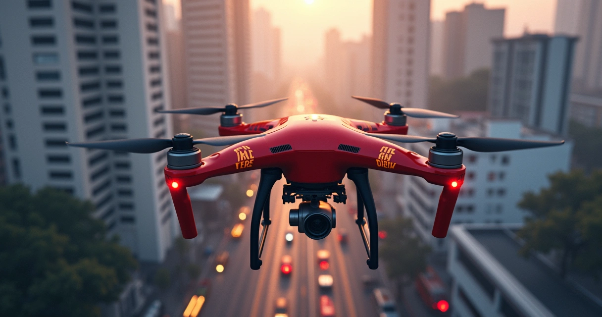 Drone dos bombeiros sobrevoando área de risco em São Paulo 