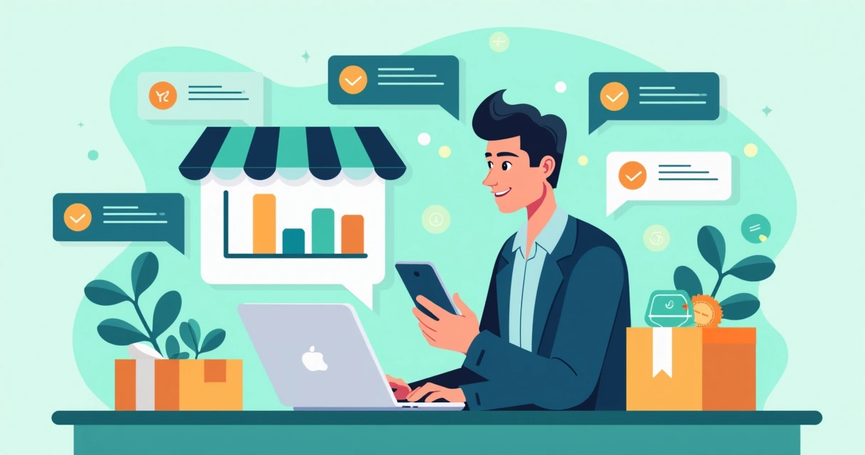 Empreendedor monitorando pagamentos em loja virtual 
