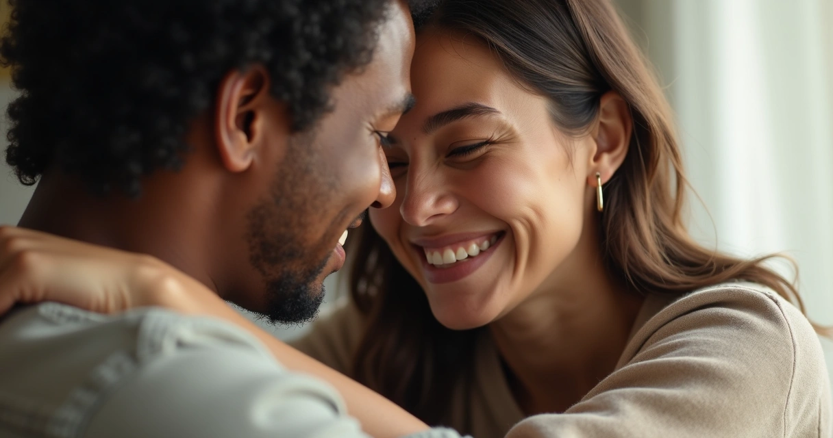 Amigos se abraçando após reconciliação 