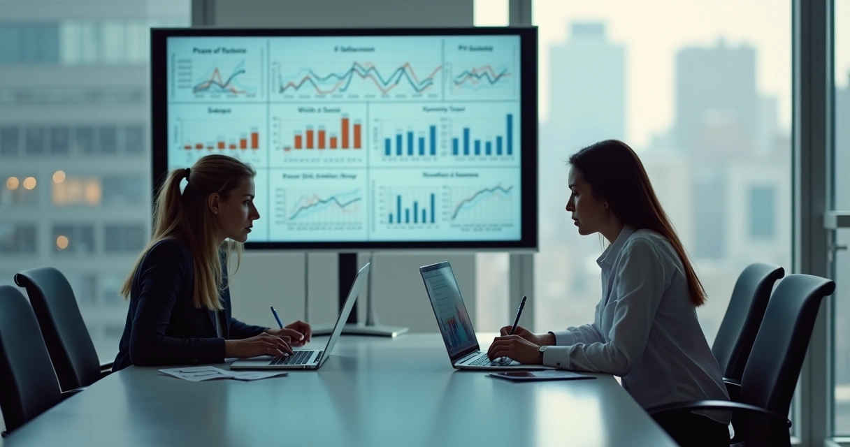 Equipe analisando documentação digital para due diligence 