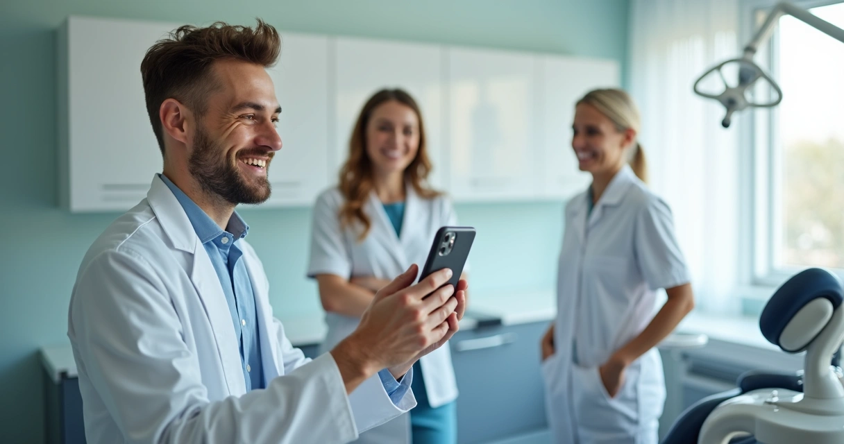 Pessoa gravando vídeo com perguntas e respostas médicas.