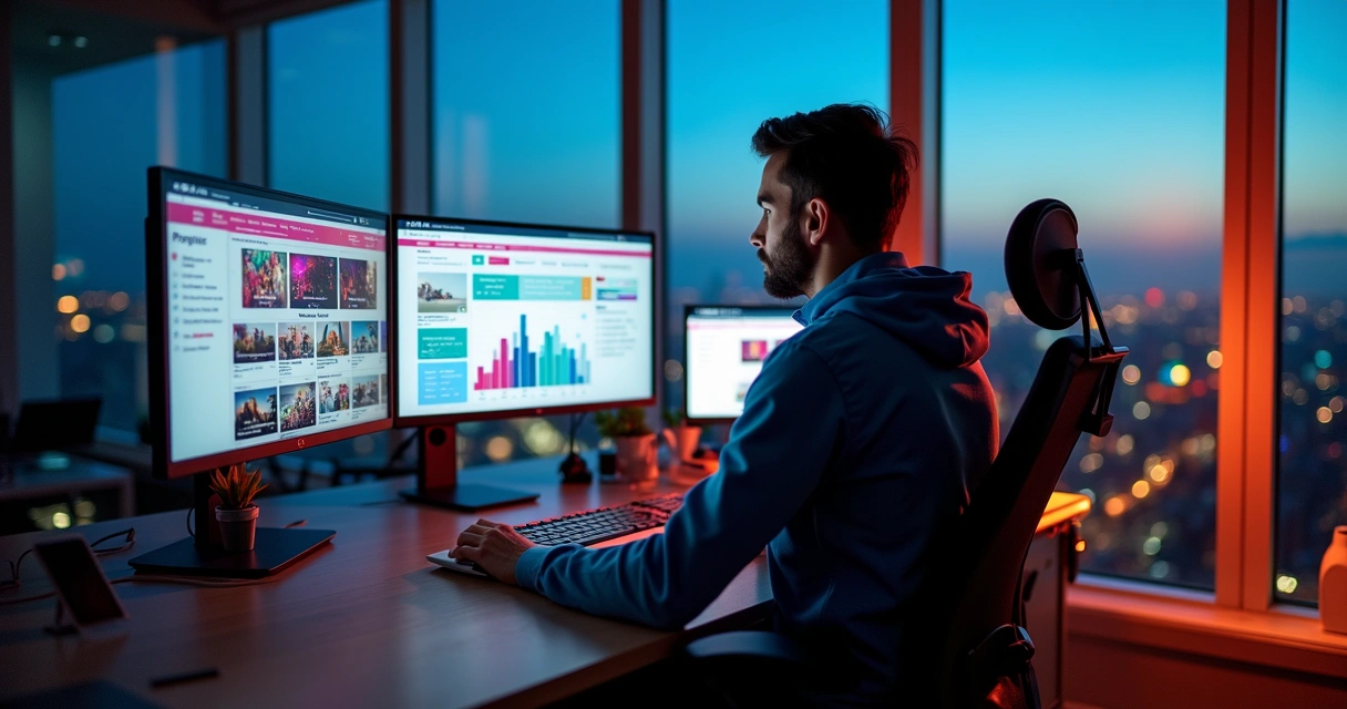 Digital marketer updates ad campaign creative quickly
