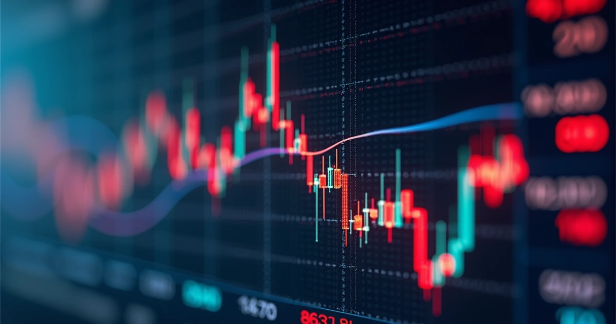 Close-up chart showing dynamic risk analytics and predictive modeling 