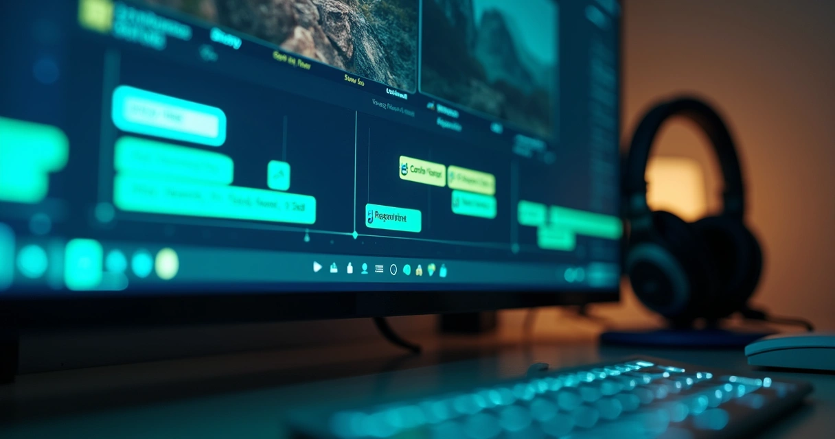 AI generating subtitles and highlights from video timeline 