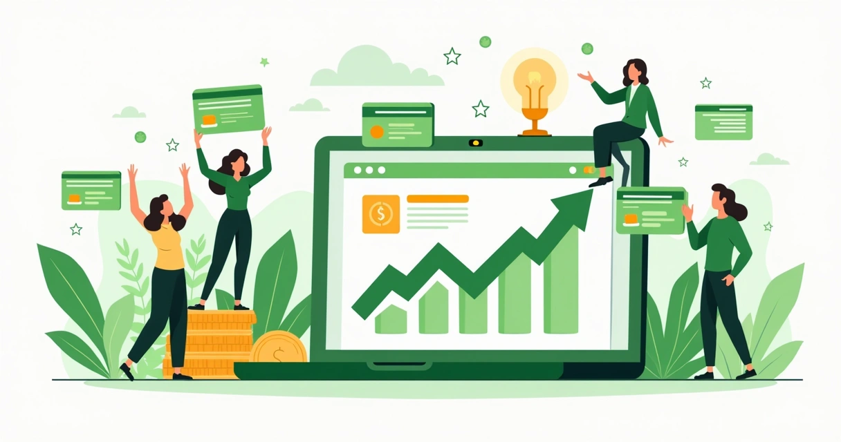Loja digital comemorando vendas aprovadas em tela 