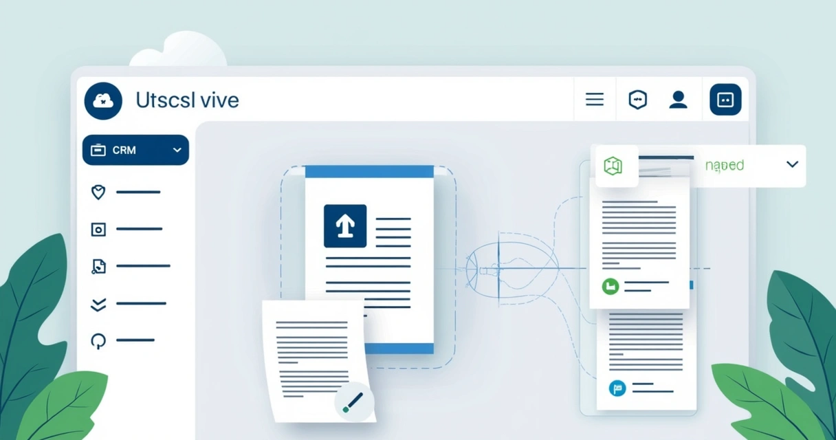 CRM dashboard showing e-signature document workflow linked with Google Drive and Slack 