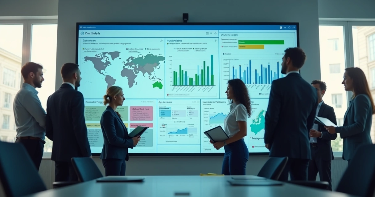 Public policy dashboard showing early warning signals and long-term planning