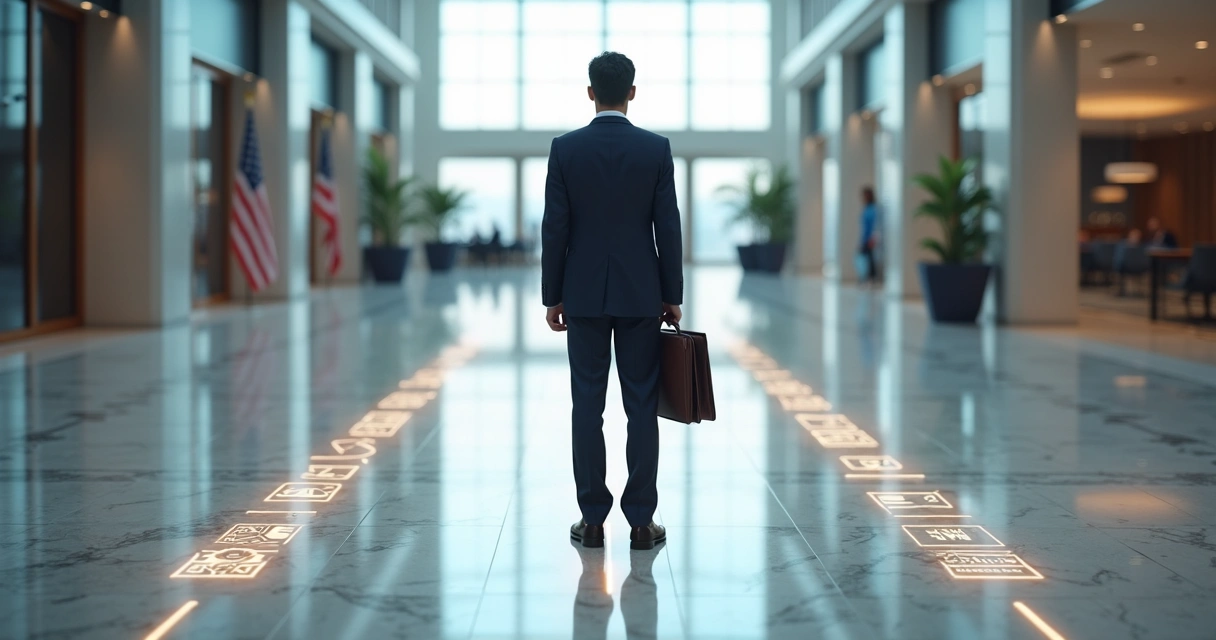 Professional standing at decision point between regular EB-2 and NIW paths