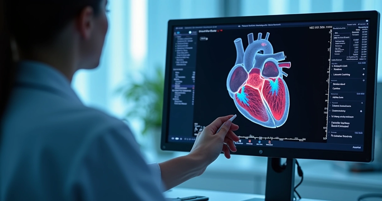Ecocardiograma mostrando válvula cardíaca