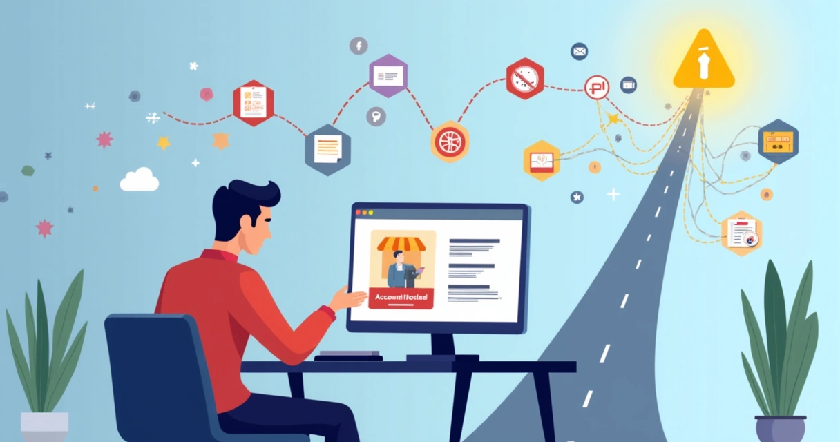 Empreendedor avaliando alternativas após bloqueio 