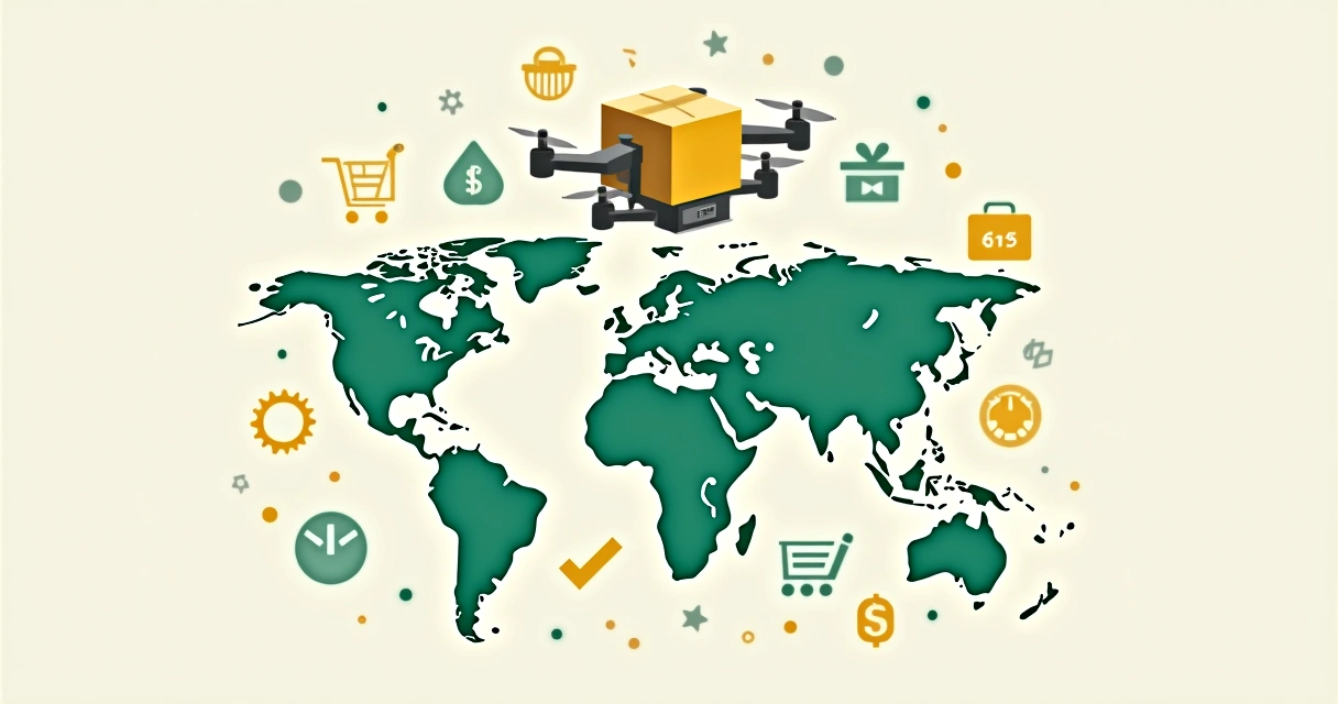 Entrega de produto internacional em e-commerce de dropshipping 