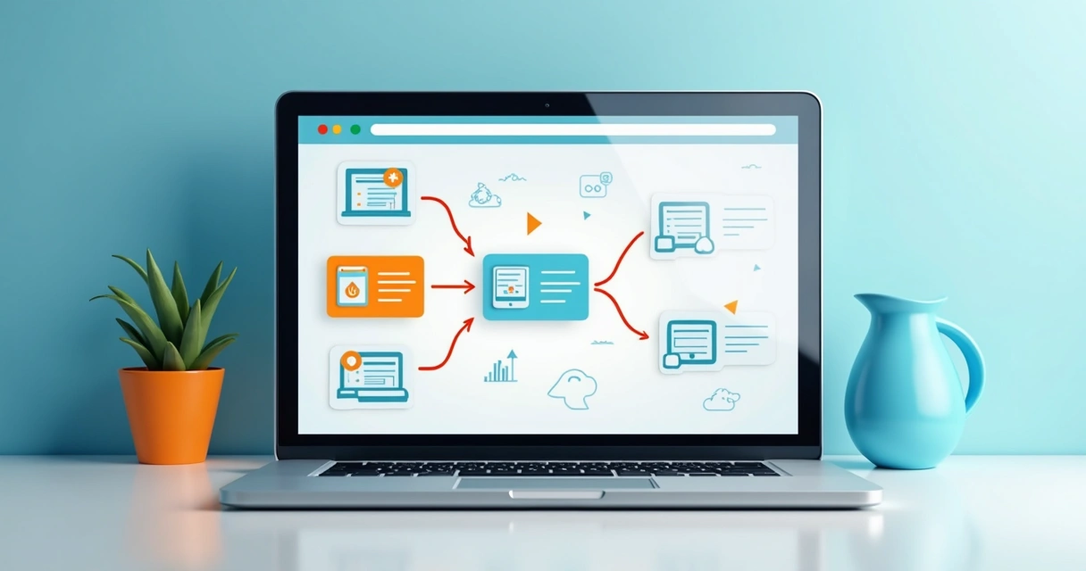 Tela com fluxos automáticos em e-commerce 