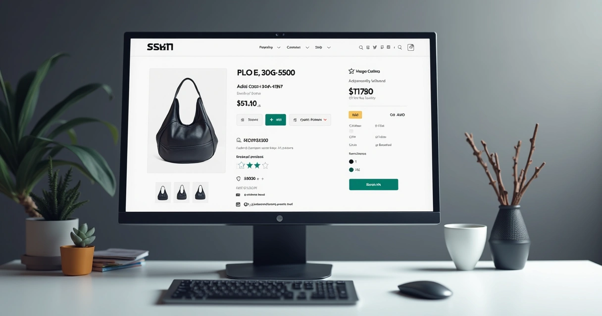 Página produto em loja virtual integrada ao site 