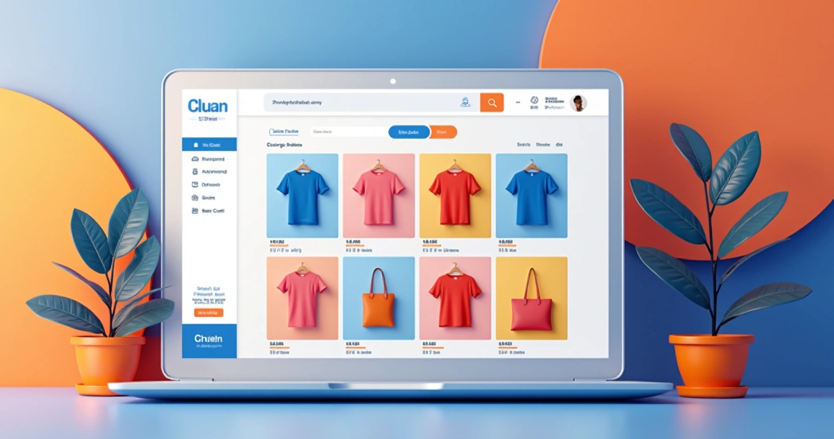 Página de loja virtual com exibição de produtos e botão de compra 