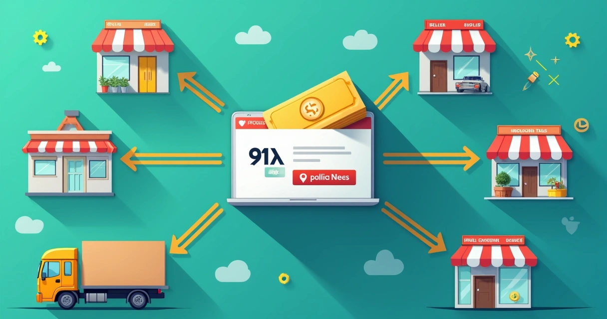 Fluxo de pagamentos fracionados em marketplace digital