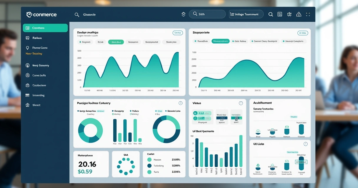 Online dashboard with ecommerce, SaaS, marketplace modules 