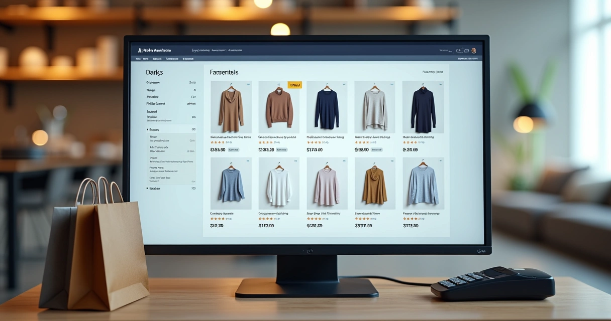 Catálogo digital de e-commerce exibindo rich snippets, estrelas e avaliações 