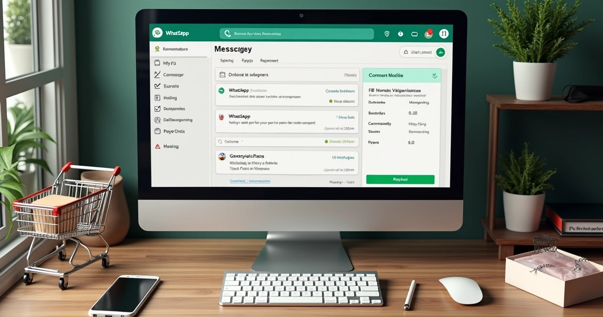 Painel de e-commerce mostrando mensagens automatizadas de entrega no WhatsApp 