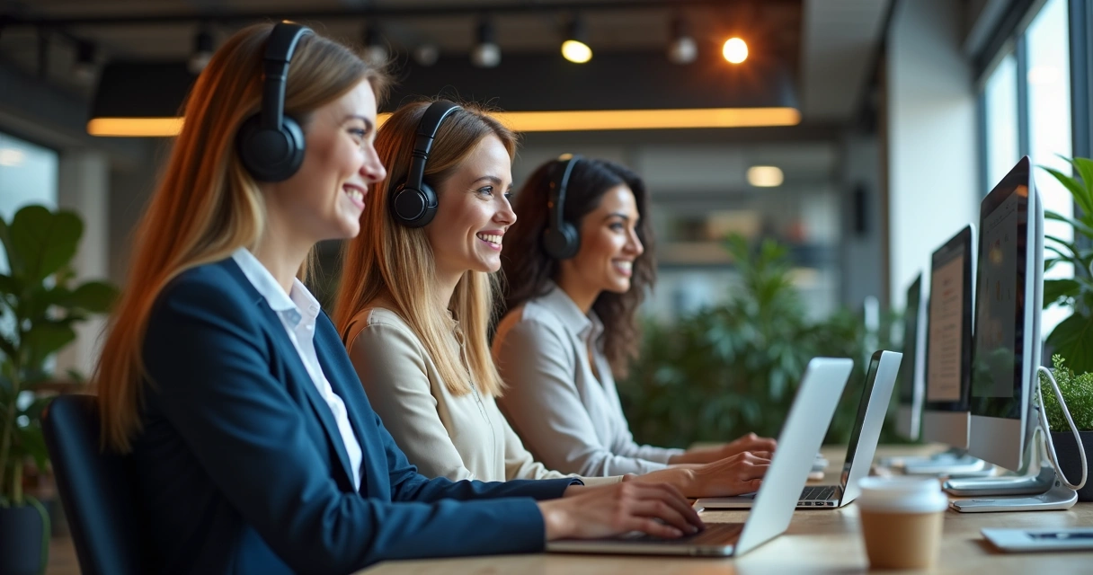 Support team helping store owners 