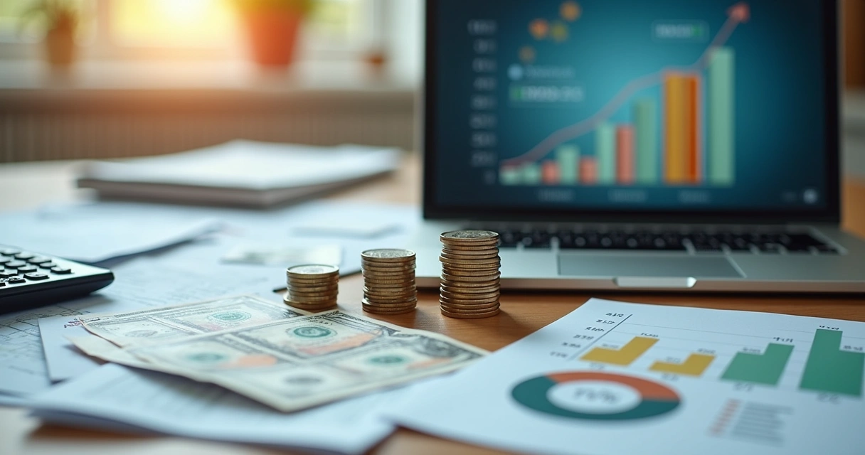Comparativo visual de economia de custos administrativos 