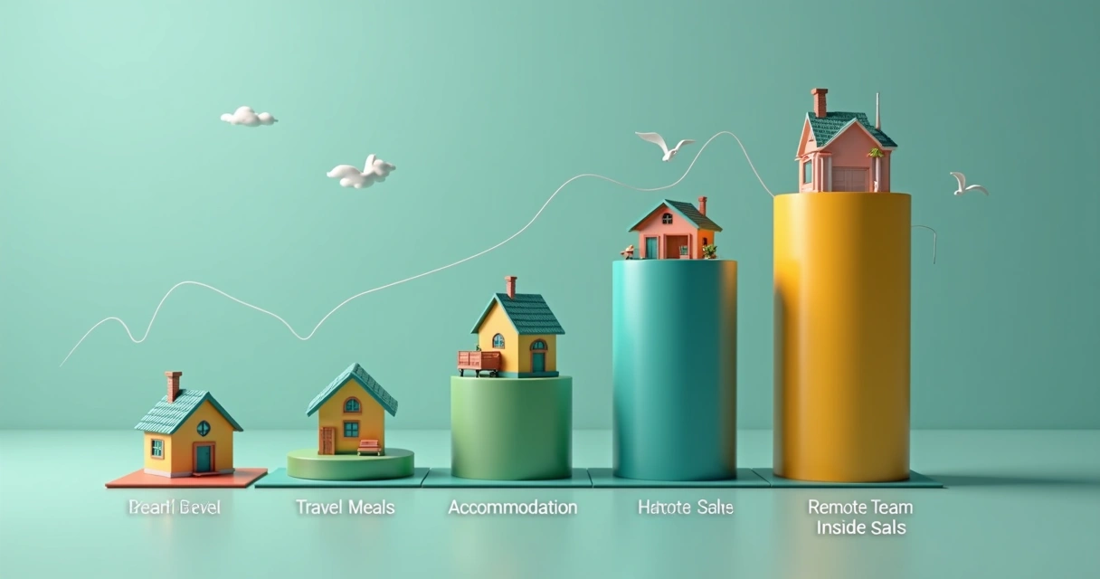 Divisão de custos entre equipe remota e tradicional 