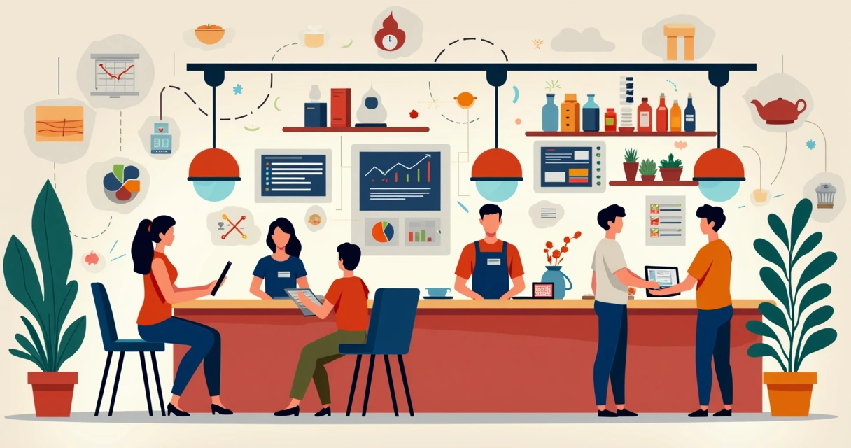 Fluxo digital desde pedido de delivery até gestão do restaurante com múltiplos sistemas integrados 