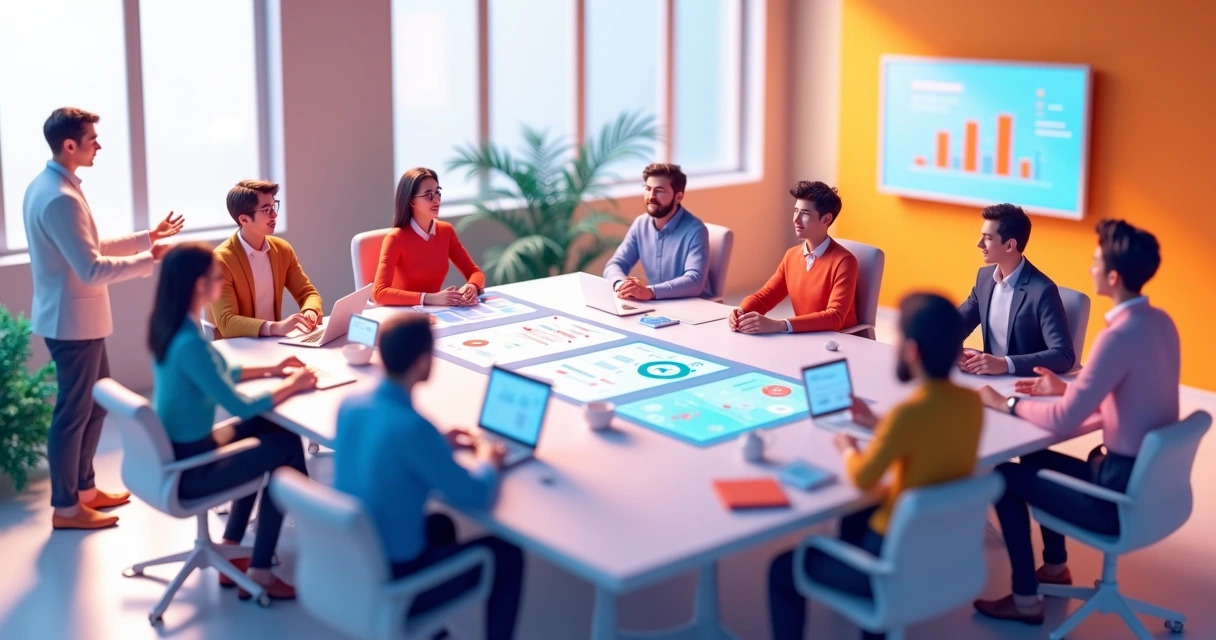 Empresas SaaS, revendedores, afiliados e influenciadores reunidos em evento de parceria 