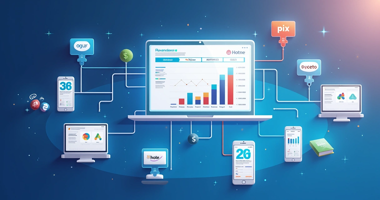 Ecossistema de fintech com múltiplos canais de receita 
