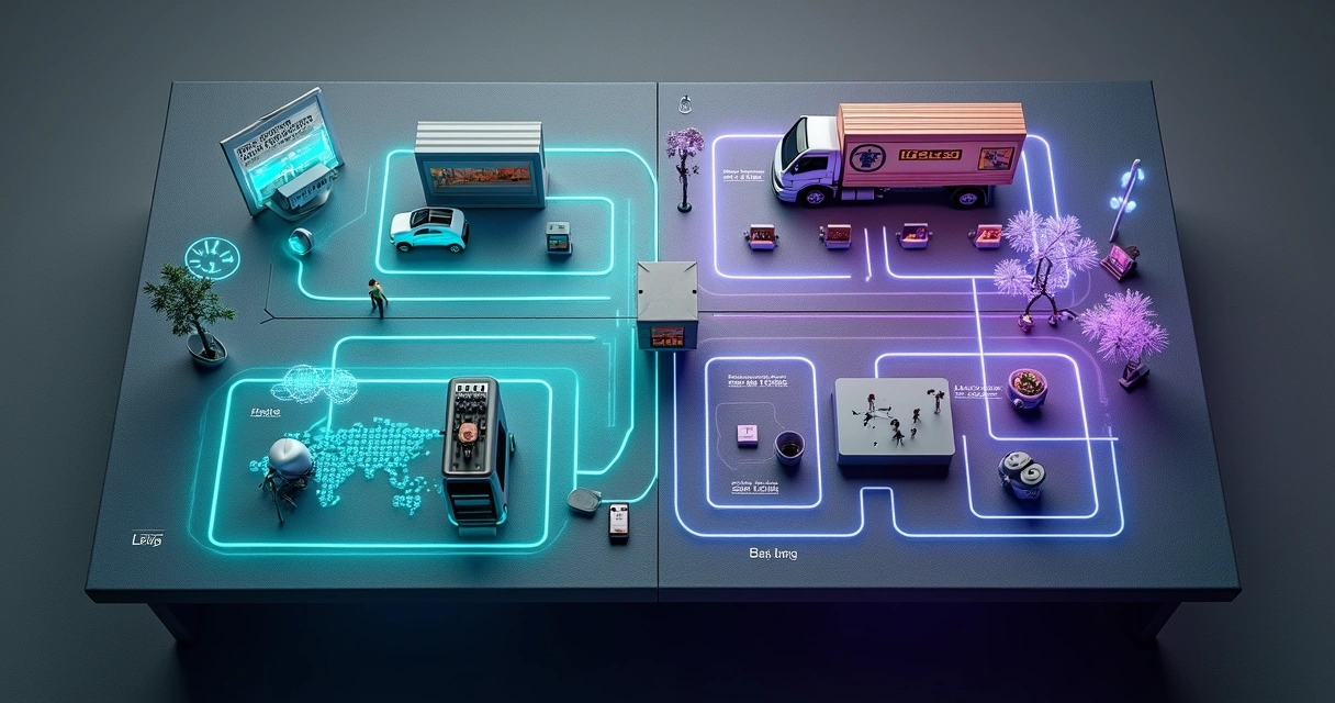 Mapa conceitual de ecossistema de fintechs de nicho interligando setores diferentes 