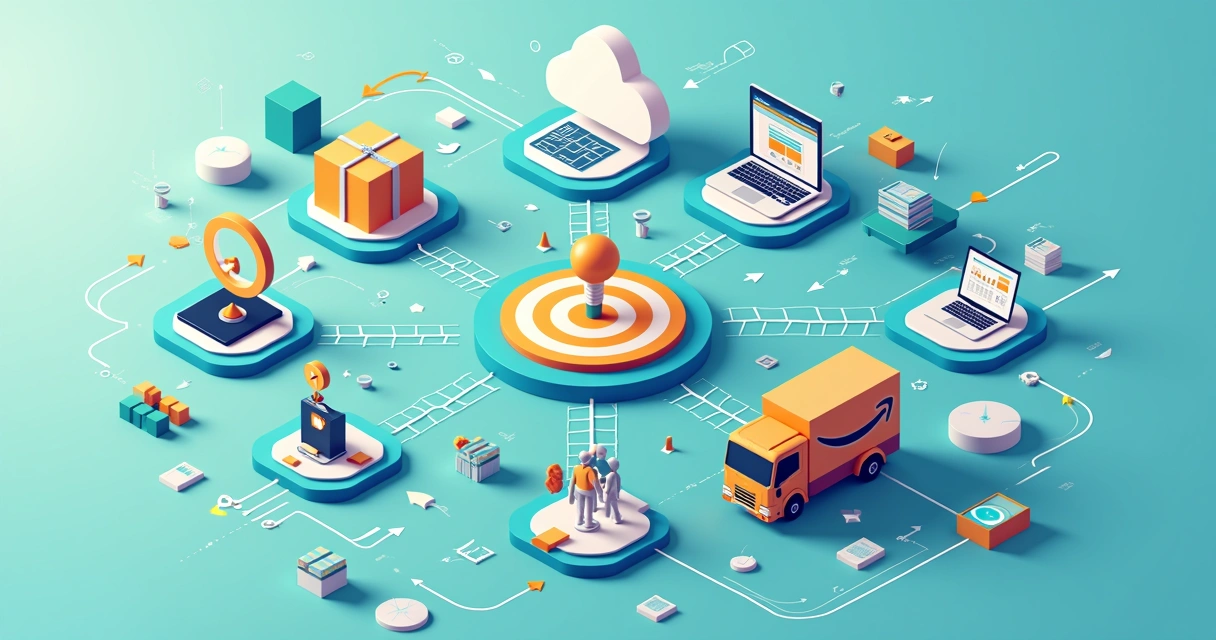 Fluxo de um ecossistema digital com empresas e plataformas interligadas 