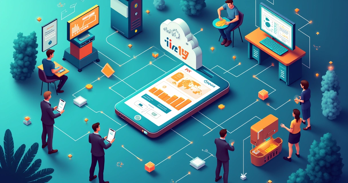 Fluxo de pagamentos digitais integrado, mostrando APIs, maquininhas e contas digitais 
