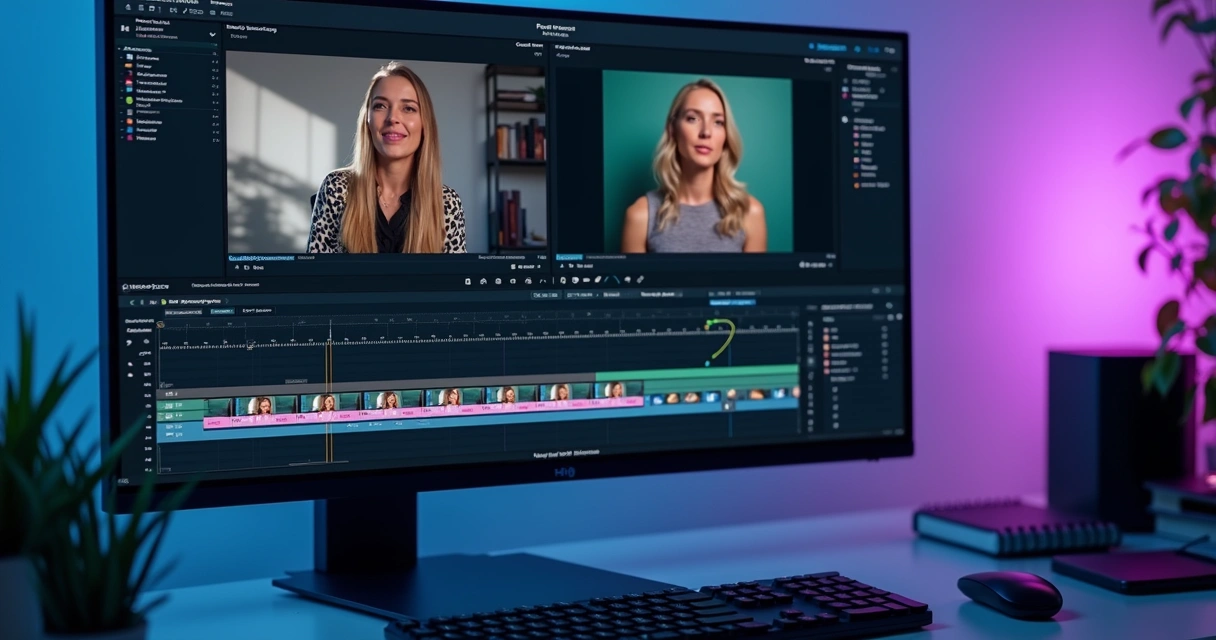 Video editor with vertical cut and face tracking 
