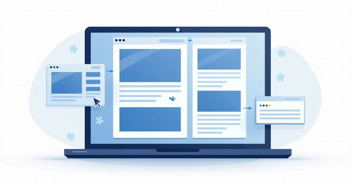 Editor de página arrasta e solta, com template de landing page sendo editado 