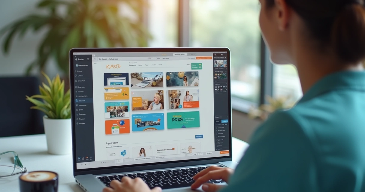 Edição visual com IA em landing page 