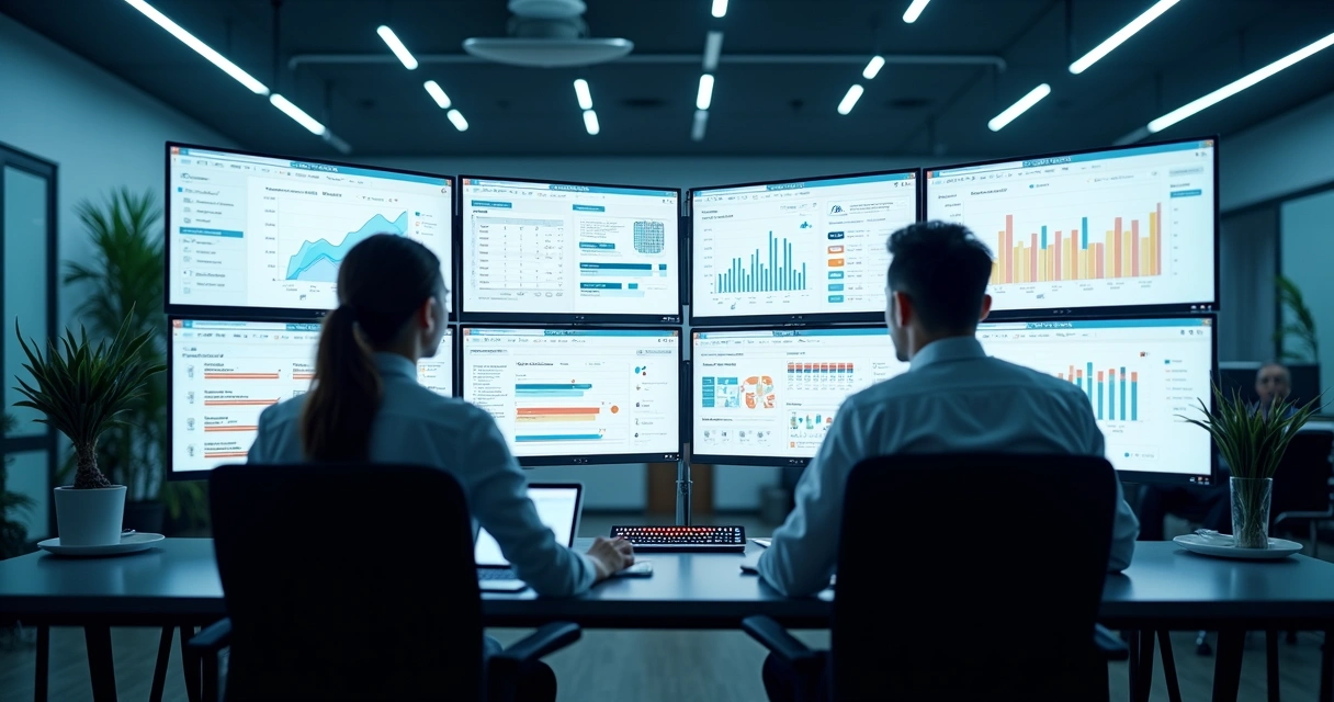 Editor de landing page com mapa de calor e gráficos analíticos em tela