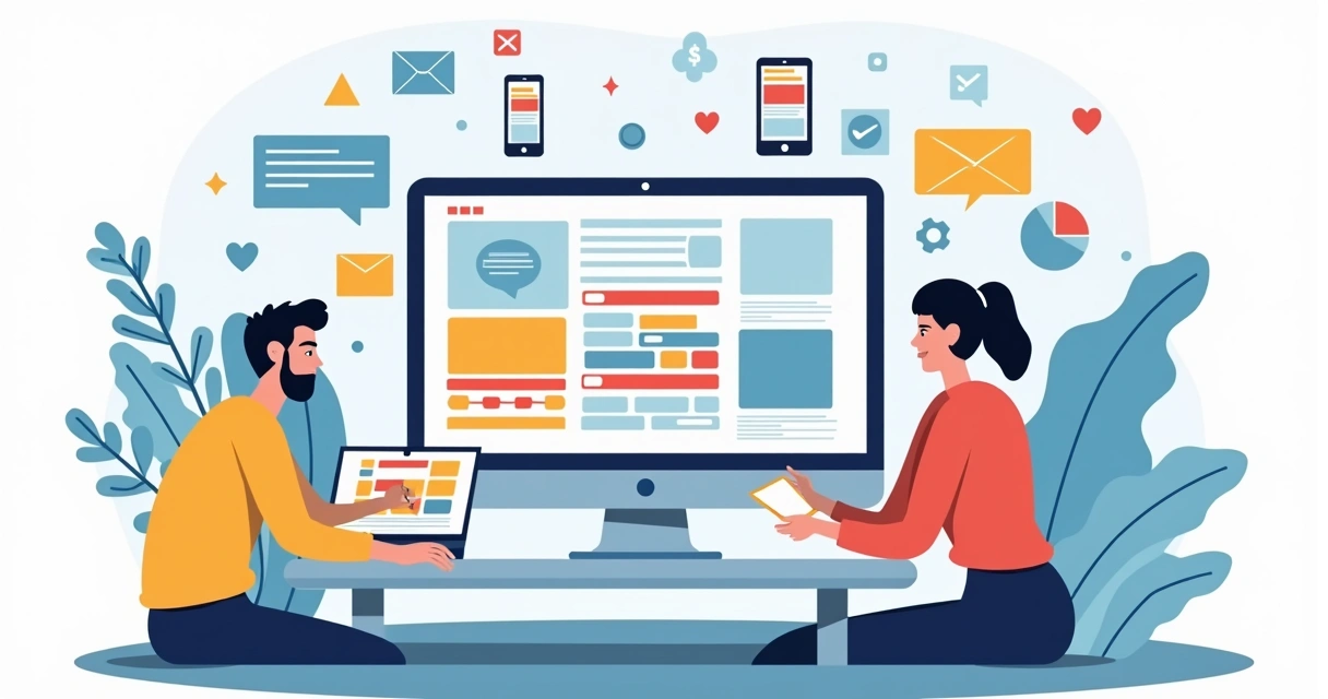 Editor visual com blocos arrastáveis para landing page 