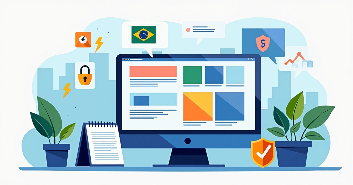 Editor visual de site com IA arrastando blocos