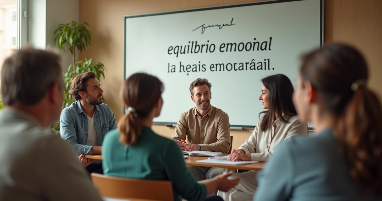 Grupo de personas aprendiendo sobre emociones.