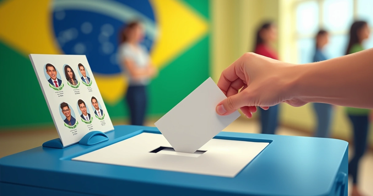 Urna eletrônica sendo usada em eleição para deputado estadual 