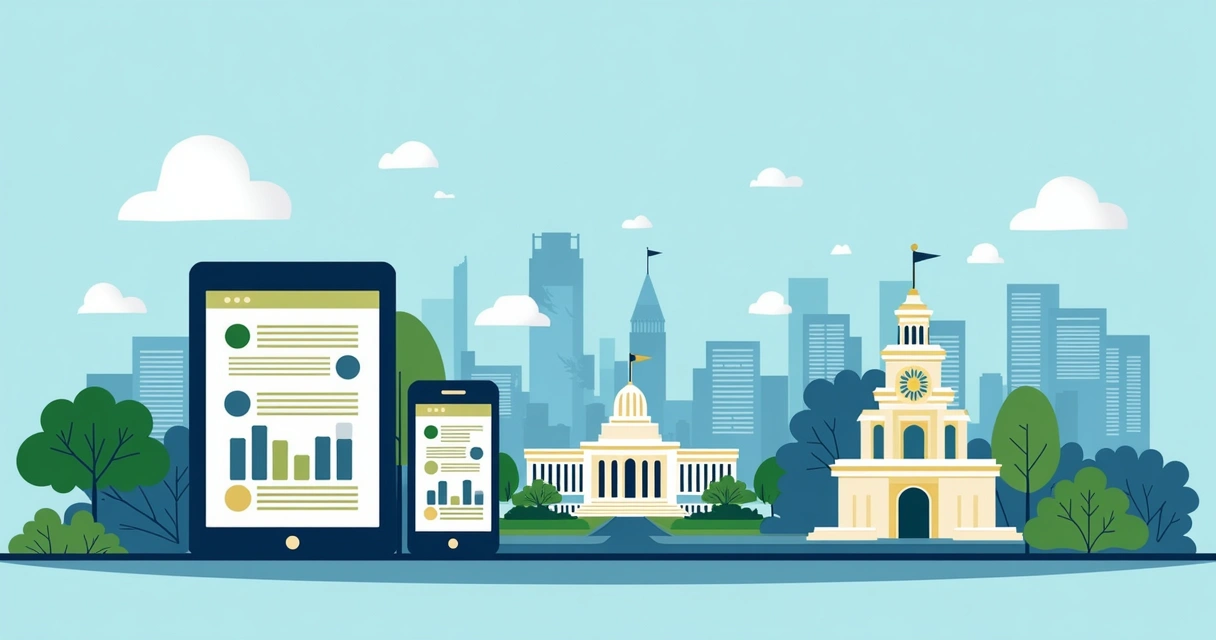 Estratégia digital para eleições em Brasília com edifícios icônicos 