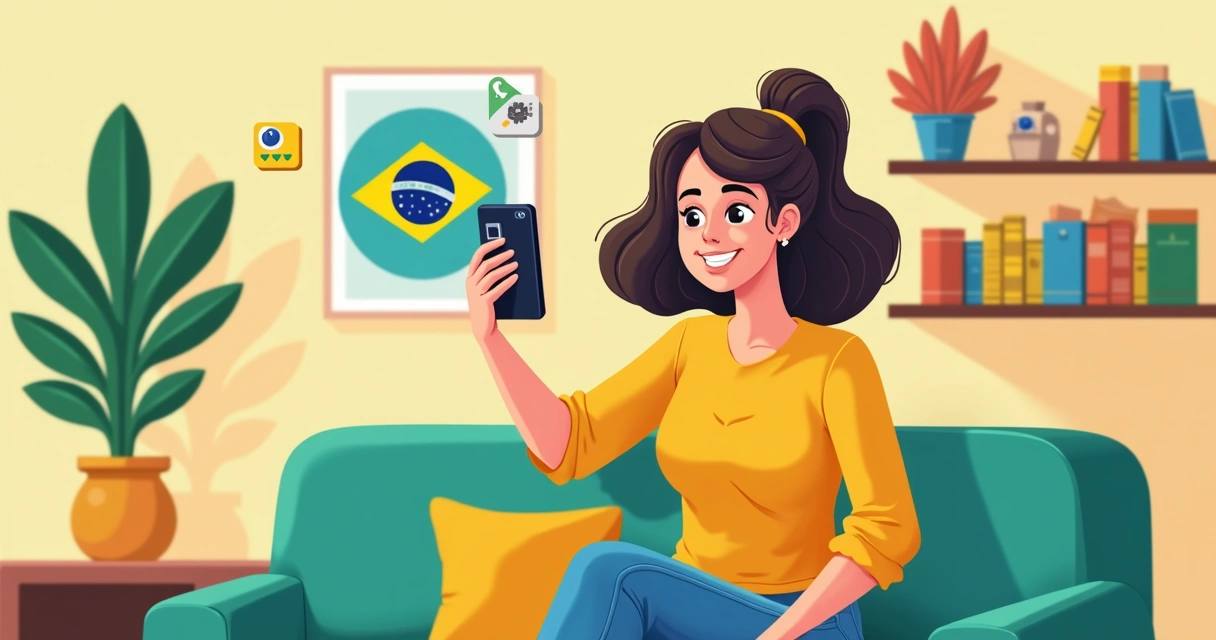 Eleitora gravando vídeo político com smartphone