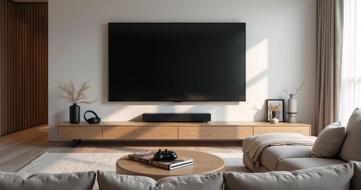 Smart TV, soundbar, fone de ouvido e projetor doméstico voltados para venda no inverno em marketplace