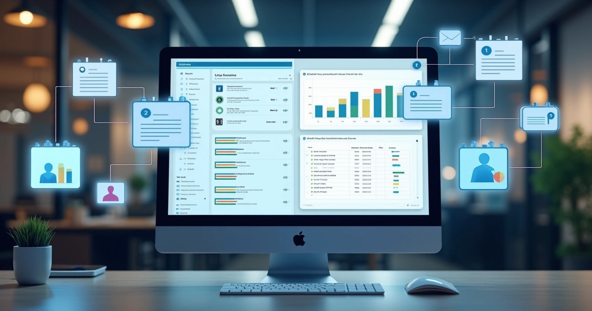 Tela de integração entre email corporativo e CRM 