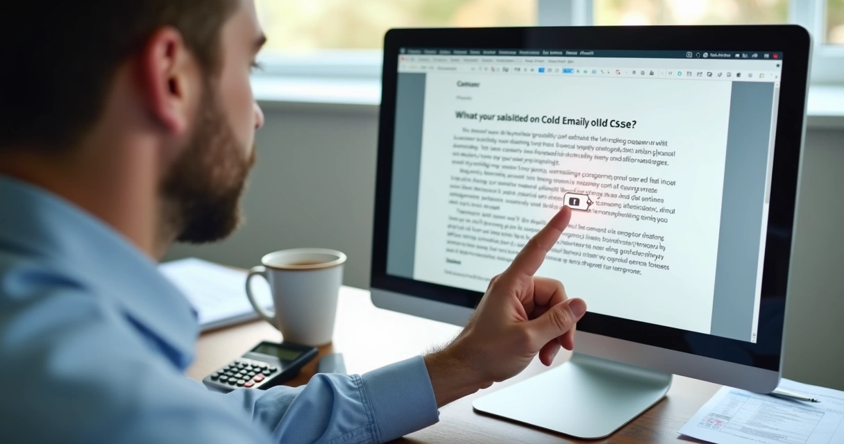 Mão masculina clicando em tela com e-mail pronto para envio 