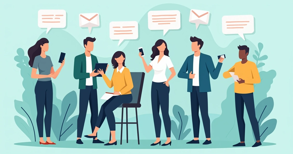 Segmentos diferentes de clientes recebendo e-mails personalizados 